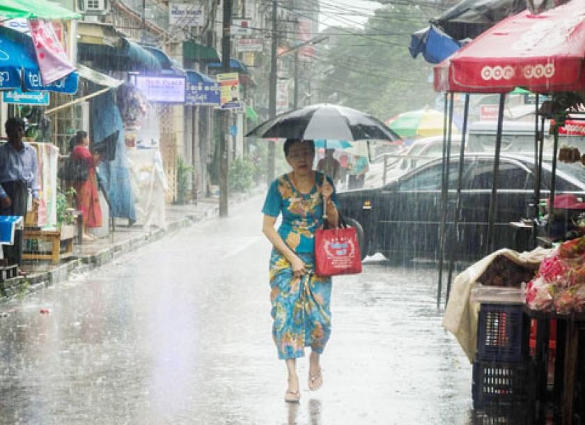 စမုန်တိုင်းအရှိန်ကြောင့် ရန်ကုန်အပါအဝင် တိုင်းနှင့်ပြည်နယ် (၁၁) ခုတွင် မိုးရွာမည်